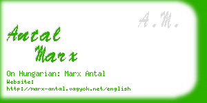 antal marx business card